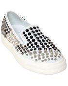 Giuseppe Zanotti Gradient Studded Suede Slip On Sneakers - Lyst