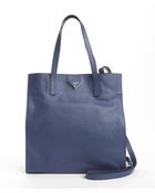 Prada Slate Blue Saffiano Top Handle Convertible Tote - Lyst