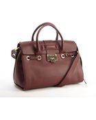 Jimmy Choo Dark Red Leather 'Rosalie' Convertible Top Handle Satchel - Lyst