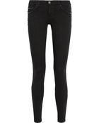 Current/Elliott The Ankle Skinny Studded Mid-Rise Skinny Jeans - Lyst