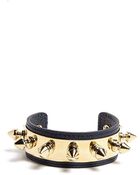 Aurelie Bidermann Camden Leather Studded Cuff - Lyst
