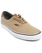 Vans Era 59 Beige Leather And Canvas Sneakers - Lyst