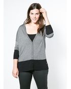 Violeta By Mango Contrast Hem Cardigan - Lyst