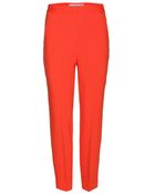 Stella McCartney Twill Straight-Leg Cropped Trousers - Lyst