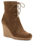 Michael Kors Rory Faux Shearling And Suede Ankle Boot - Lyst