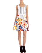 Karen Millen Cotton Floral Print Dress - Lyst