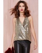 Nasty Gal Deep Trouble Sequin Top - Lyst
