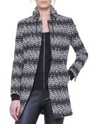 Akris Punto Jersey Tweed Drawstring-collar Jacket - Lyst
