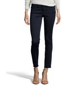 Frame Denim Navy Stretch Denim Skinny Jeans - Lyst