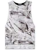 Helmut Lang Terrene Print Jersey Cutout Top - Lyst