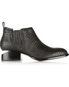 Alexander Wang Kori Lizard-Effect Leather Ankle Boots - Lyst