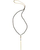 Chan Luu Beaded Needle Necklace - Onyx - Lyst