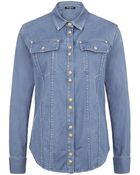 Balmain Denim Shirt - Lyst