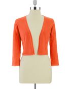 Chetta B Long Sleeved Openfront Cardigan - Lyst