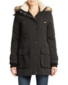 DKNY Hooded Three-quarter-length Parka - Lyst