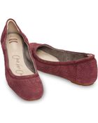 Toms Wine Suede Snake Women'S Ballet Flat - Lyst