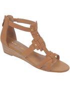 Franco Sarto Ulysses Nubuck Leather Wedge Sandals - Lyst