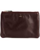 Jil Sander Top Zip Clutch - Lyst
