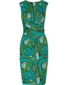 Issa Printed Silk-Jersey Dress - Lyst