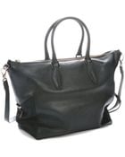 Tod's Dark Green Leather Large Convertible Tote Bag - Lyst