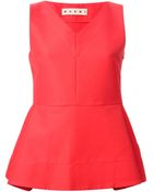 Marni Peplum Top - Lyst