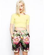 Asos Shorts In Hawaiian Print - Lyst