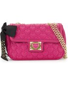 Betsey Johnson Heart-Quilted Shoulder Bag - Lyst