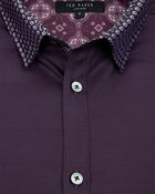 Ted Baker Printed Collar Shirt - Lyst