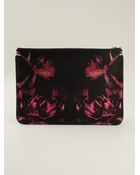 Alexander McQueen Night Flowers Print Clutch - Lyst