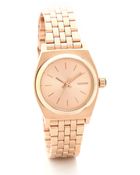 Nixon Small Time Teller Watch - Rose Gold - Lyst