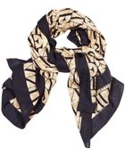 Armani Jeans Scarf 110X110 Wool Logo All Over - Lyst