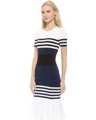 Yigal Azrouel Techno Stripe Knit Dress - Belize Multi - Lyst