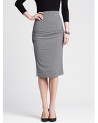 Banana Republic Striped Ruched Pencil Skirt - Lyst