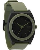 Nixon Time Teller P Matt Black And Khaki Watch - Lyst