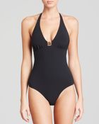 Tory Burch Logo One Piece Swimsuit - Lyst