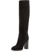 Michael Kors Runway Malbon Suede Boot - Lyst