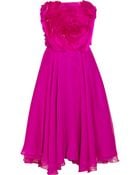 Badgley Mischka Couture Embellished Silk-Chiffon And Organza Dress - Lyst