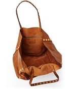 Valentino Brown Gryphon Stud Tote - Lyst