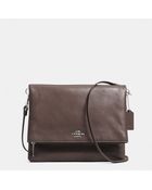 Coach Foldover Crossbody In Leather - Lyst