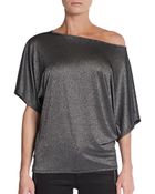Michael Stars Off-The-Shoulder Lurex Top - Lyst