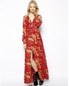 Asos Maxi Dress In Paisley Print - Lyst