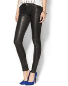J Brand Super Skinny Leather Jeans W/ Ankle Zip - Lyst