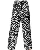Just Cavalli Zebra Printed Silk Satin Trousers - Lyst