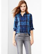 Gap Fitted Boyfriend Chambray Shirt - Lyst