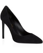 Saint Laurent Paris Skinny Suede Pump - Lyst