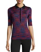 M Missoni Spread-Collar Button-Front Blouse - Lyst