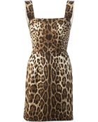 Dolce & Gabbana Leopard Print Dress - Lyst