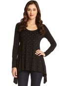 Karen Kane Studded Handkerchief Hem Top - Lyst