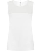 Karen Millen Sporty Mesh Insert Tshirt - Lyst