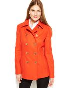 Michael Kors Michael Double-Breasted Wool-Blend Peacoat - Lyst